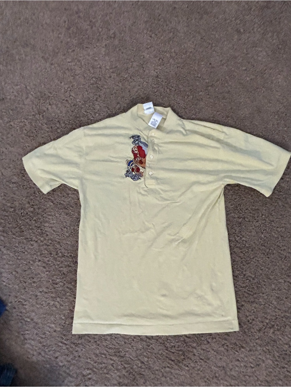 Vintage Disney Lady And The Tramp Henley T-shirt Size large